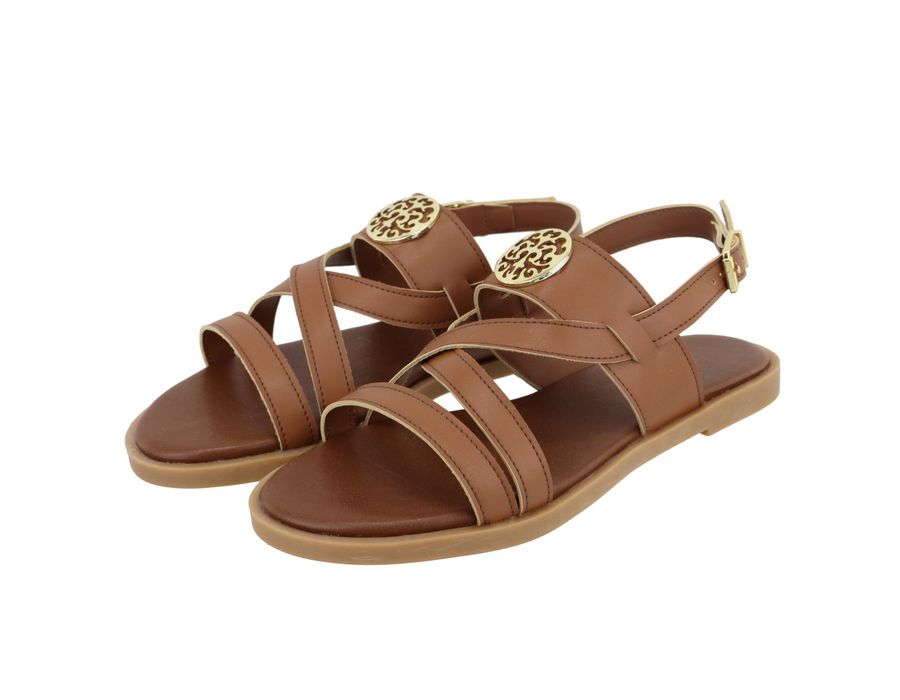 Flat Rasteira Lele Caramelo | KUENTO SHOES