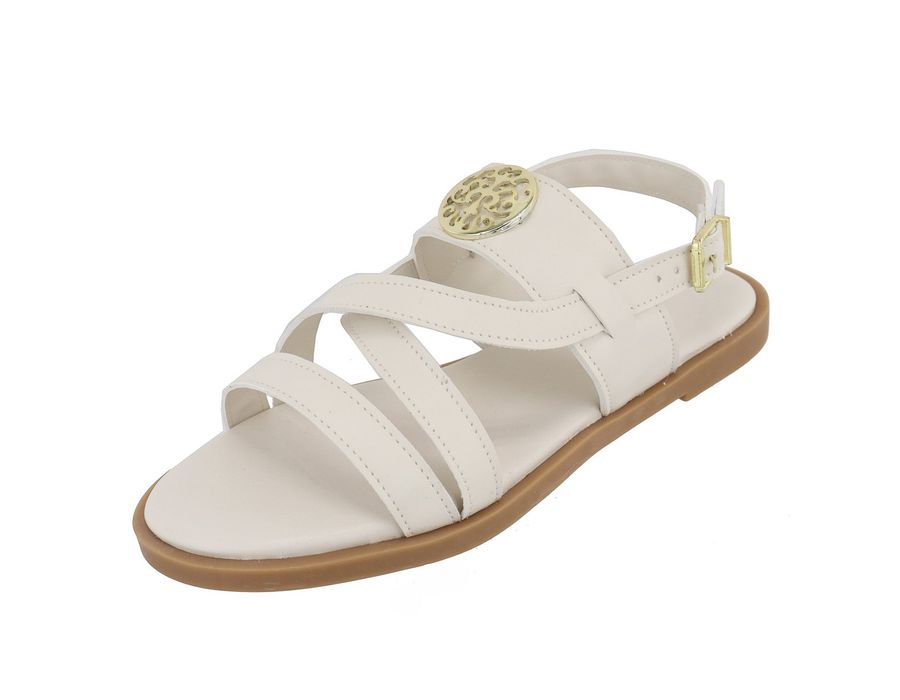 Flat Rasteira Lele Off White | KUENTO SHOES