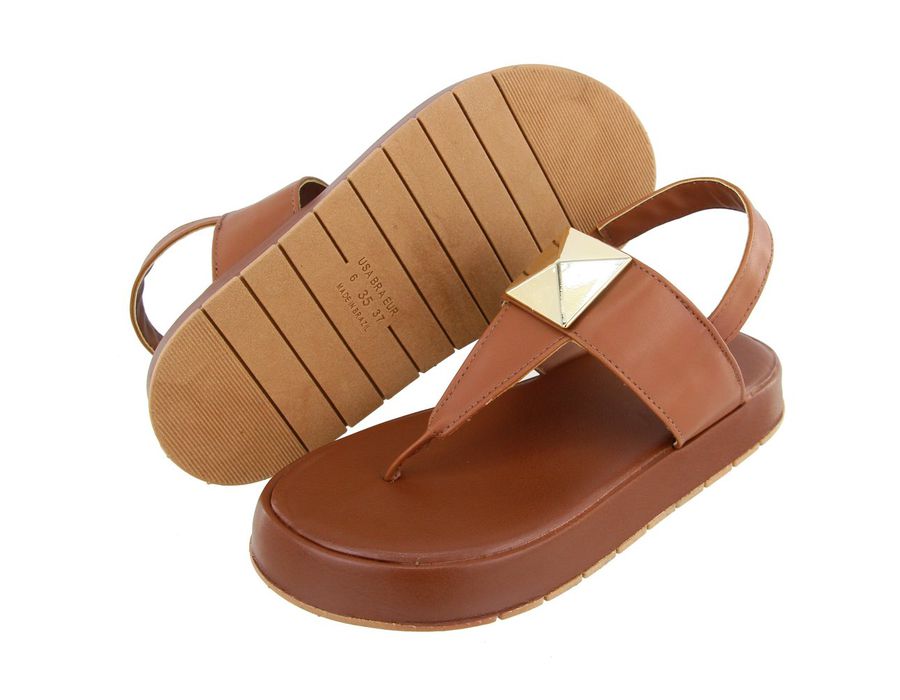 Sandália Flatform Cintia Caramelo | KUENTO SHOES